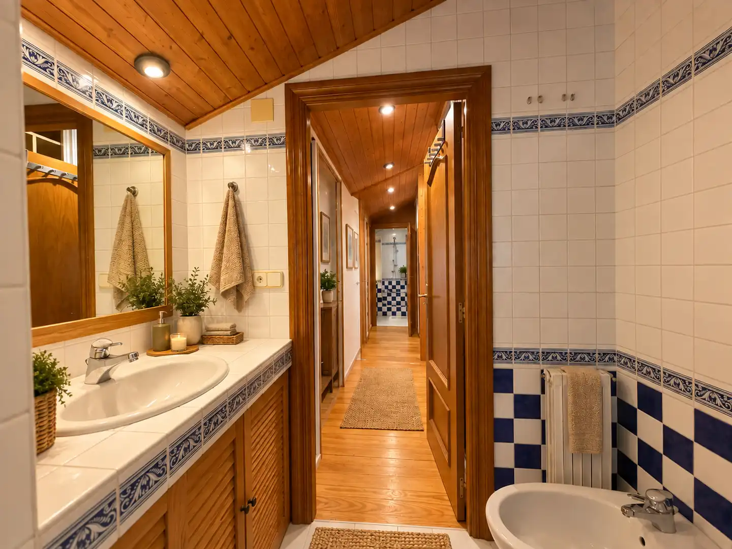 Badezimmer von Maisonette zum Verkauf in Zaragoza mit Heizung, Parkett und Terrasse