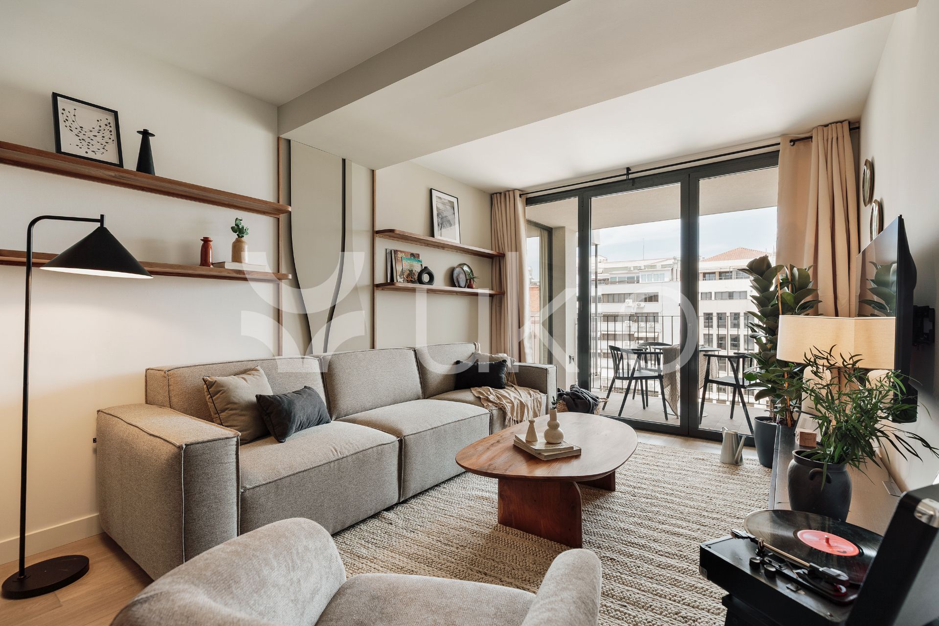 Living room of Apartment to rent in  Barcelona Capital  with Air Conditioner, Heating and Furnished
