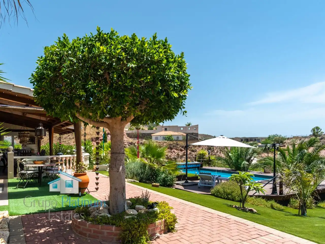 Terrassa de Casa o xalet en venda en Albox amb Aire condicionat, Jardí privat i Traster