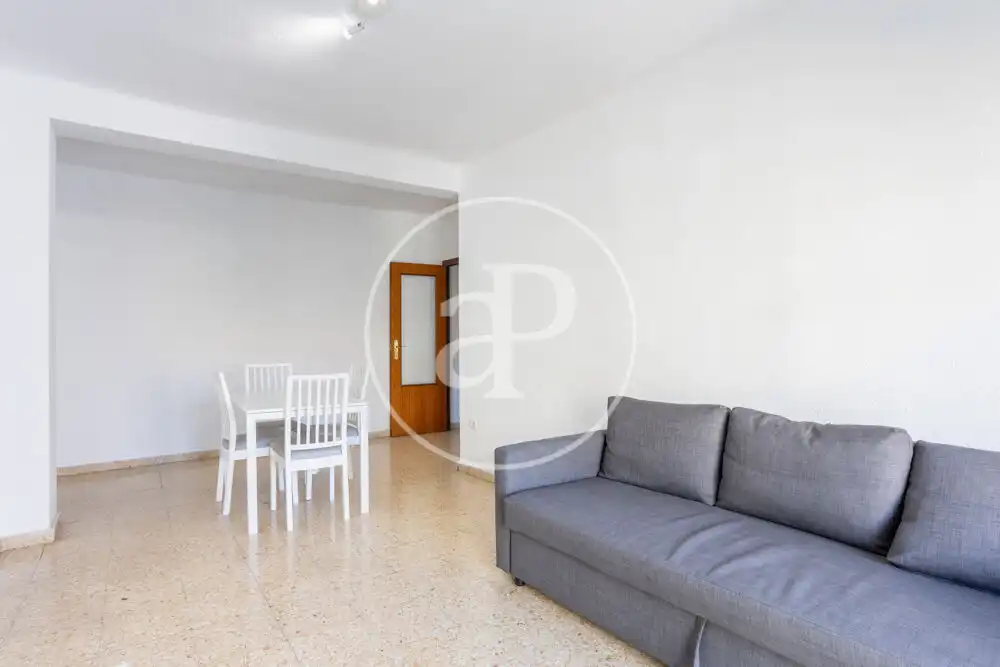Living room of Flat for rent in Valencia  with Air Conditioner, Terrace and Furnished