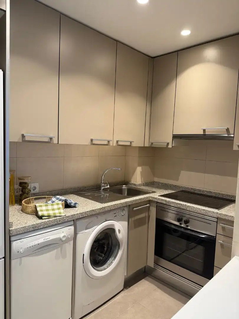 Cocina de Apartamento de alquiler en Las Rozas de Madrid con Aire acondicionado, Calefacción y Jardín privado
