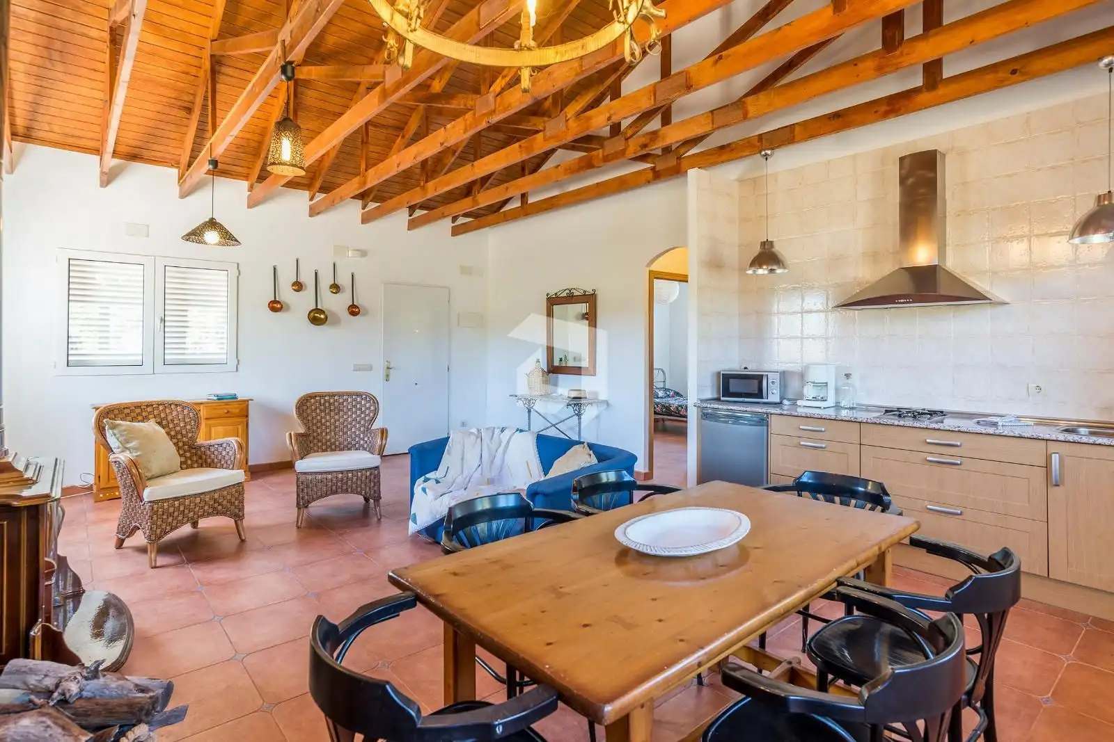 Esszimmer von Haus oder Chalet zum Verkauf in Población de Arroyo mit Heizung, Terrasse und Möbliert