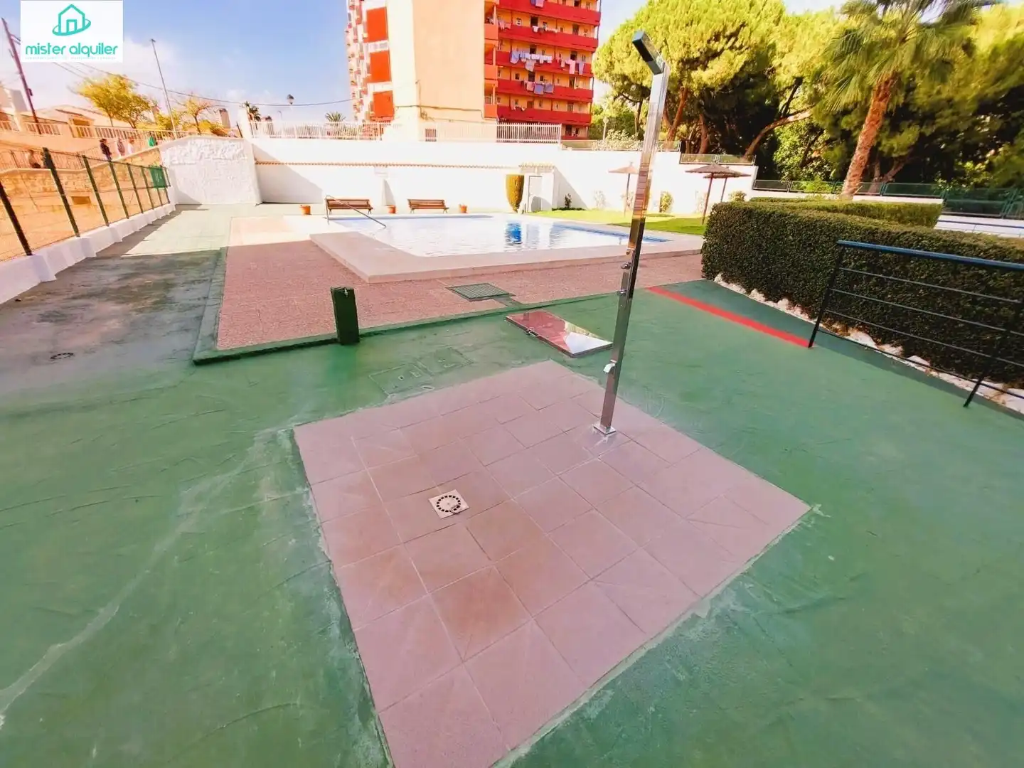 Swimming pool of Apartments for rent in Benidorm  with Air Conditioner, Heating and Private garden