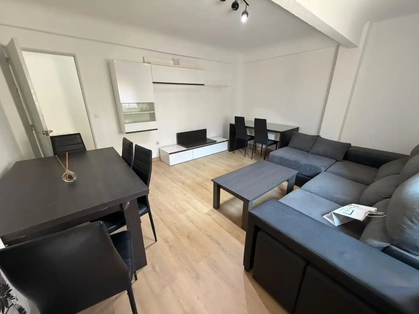Sala de estar de Piso de alquiler en Lleida con Calefacción, Parquet y Amueblado