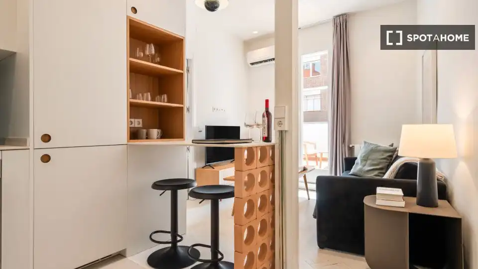 Sala d'estar de Apartament per a compartir en Madrid amb Aire condicionat, Calefacció i Terrassa