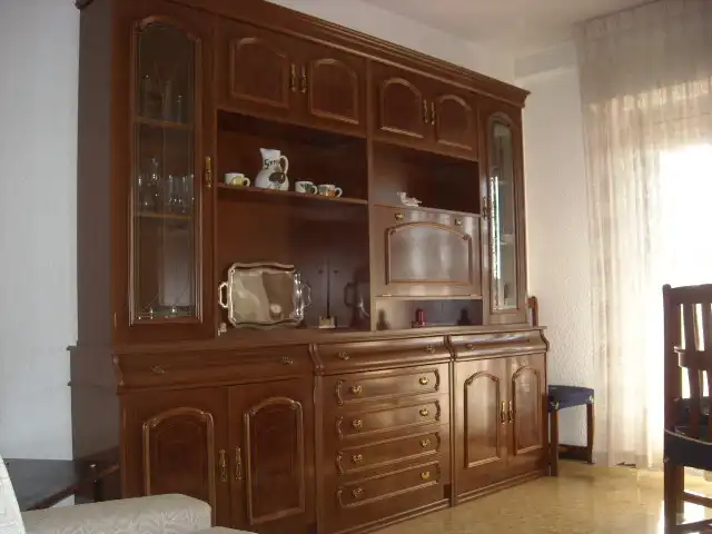Living room of Flat for rent in Zaragoza  with Heating, Parquet flooring and Furnished