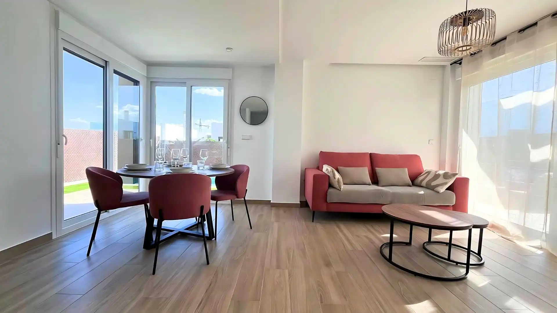 Wohnzimmer von Einfamilien-Reihenhaus zum Verkauf in Madrid mit Schwimmbad