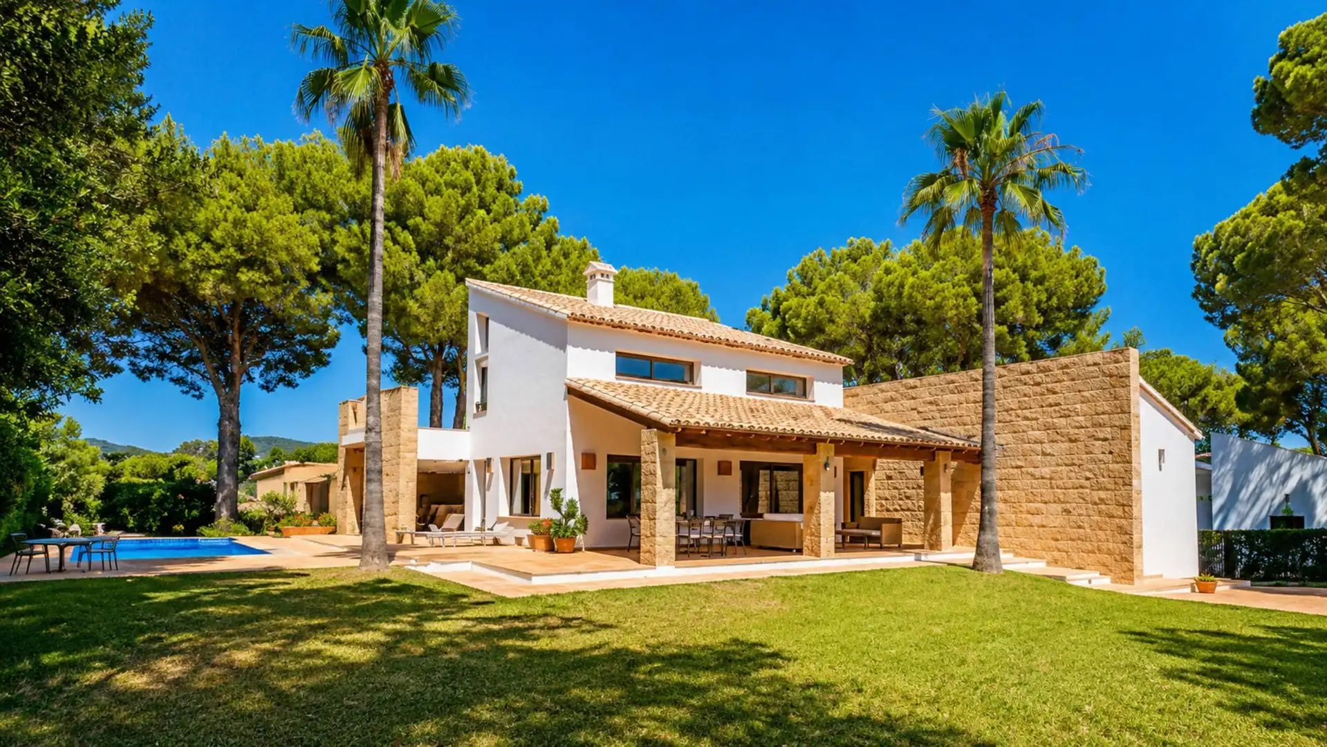 Vista exterior de Casa o xalet en venda en Jávea / Xàbia amb Calefacció, Jardí privat i Terrassa