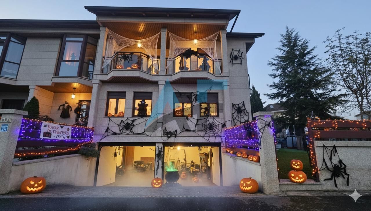 Exterior view of Single-family semi-detached for sale in San Cibrao das Viñas  with Heating, Private garden and Terrace