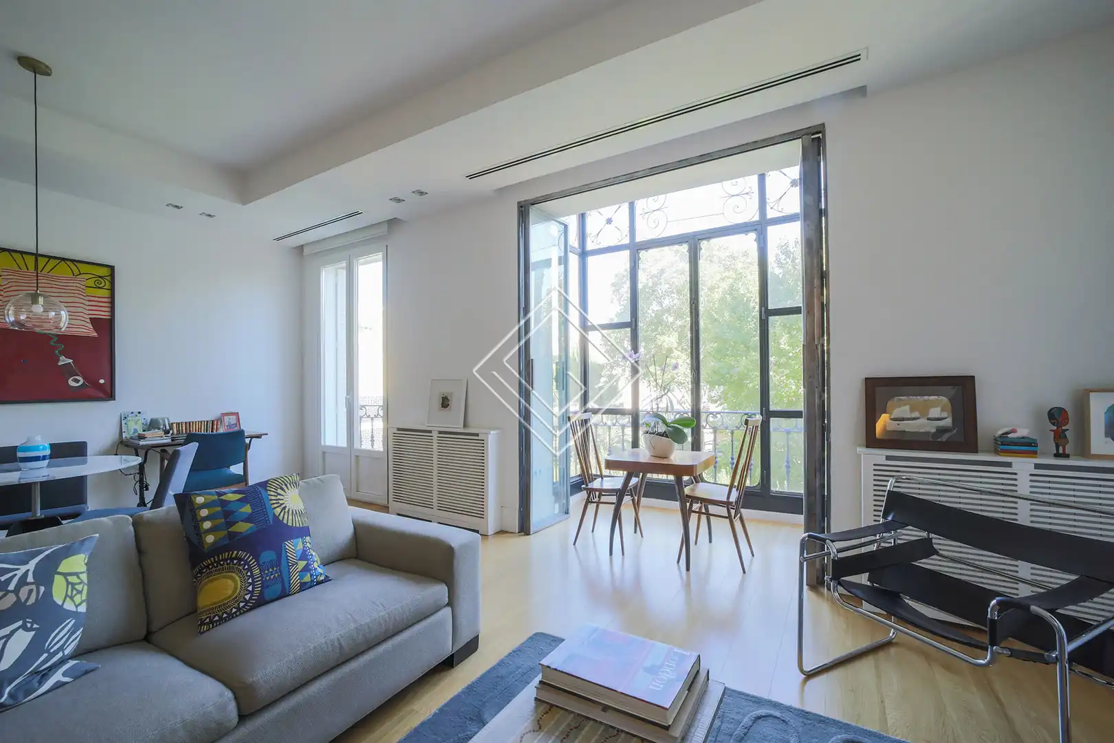 Wohnzimmer von Wohnung zur Miete in Madrid mit Klimaanlage, Heizung und Haustiere erlaubt