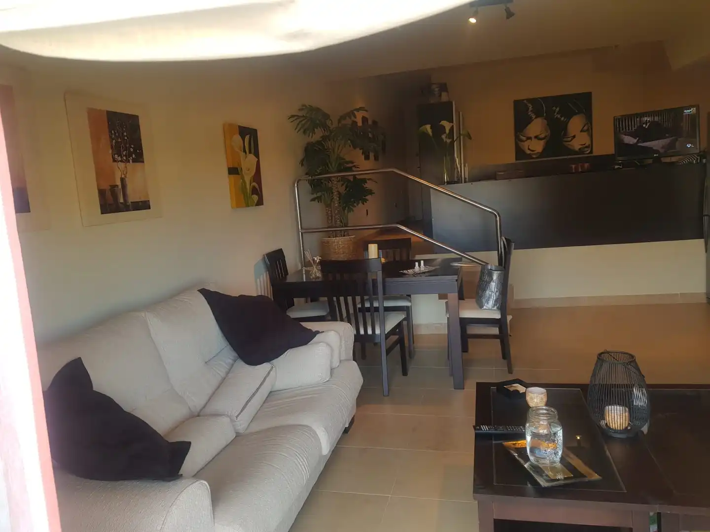 Wohnzimmer von Loft zur Miete in Vícar mit Klimaanlage, Heizung und Terrasse