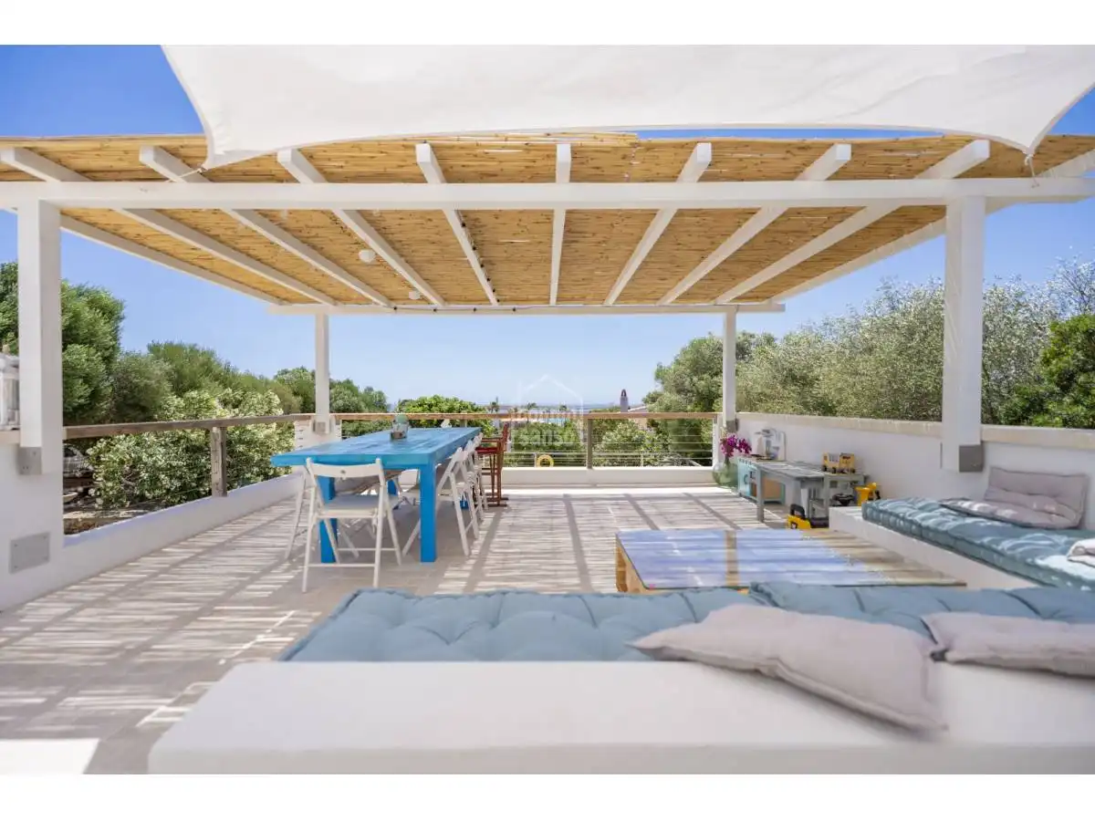 Terraza de Casa o chalet en venta en Sant Lluís con Jardín privado, Terraza y Piscina