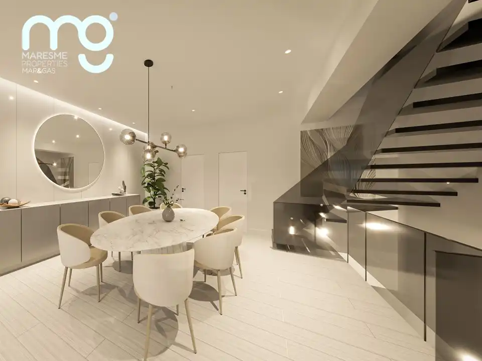 Dining room of Detached homes for sale in El Masnou  with Air Conditioner, Heating and Private garden