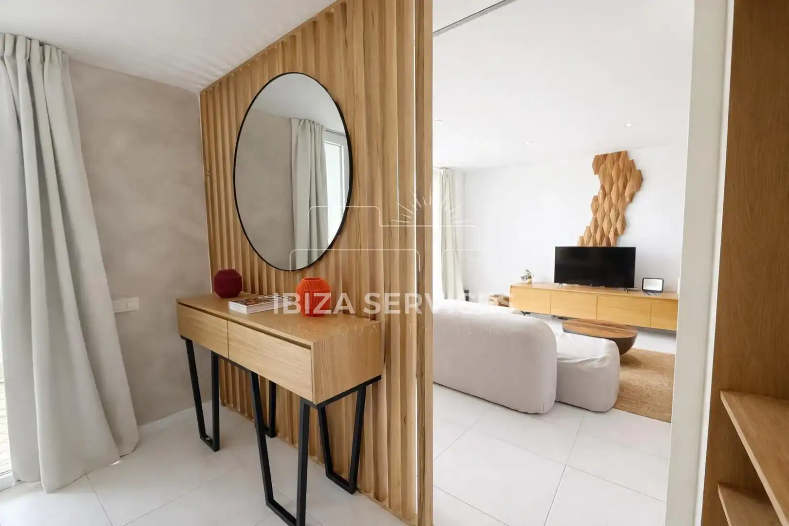 Wohnzimmer von Wohnung zur Miete in Eivissa mit Klimaanlage und Schwimmbad