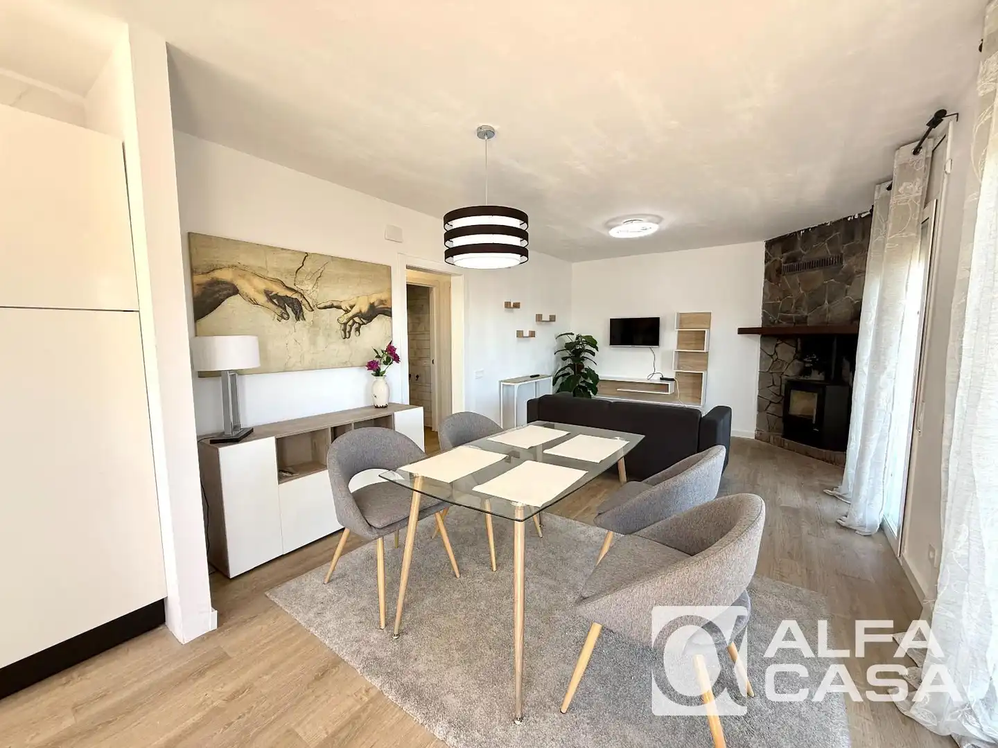 Sala de estar de Casa o chalet en venta en Vidreres con Terraza, Amueblado y Horno