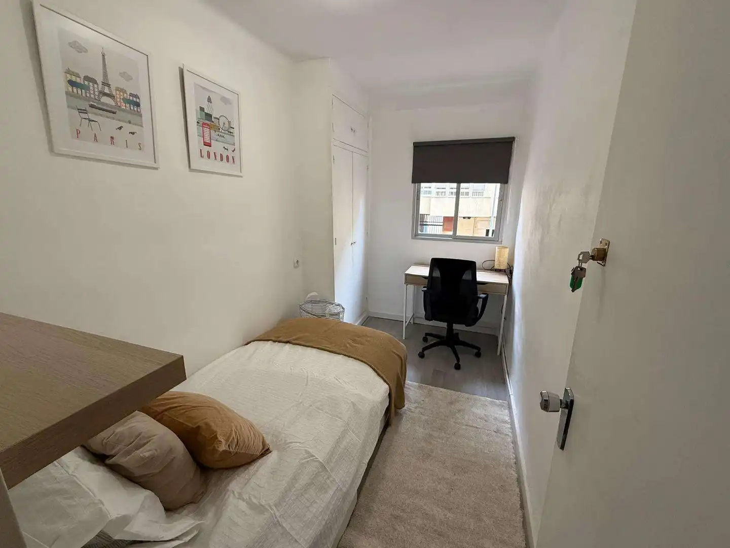 Habitación de Piso para compartir en Málaga con Aire acondicionado, Terraza y Amueblado