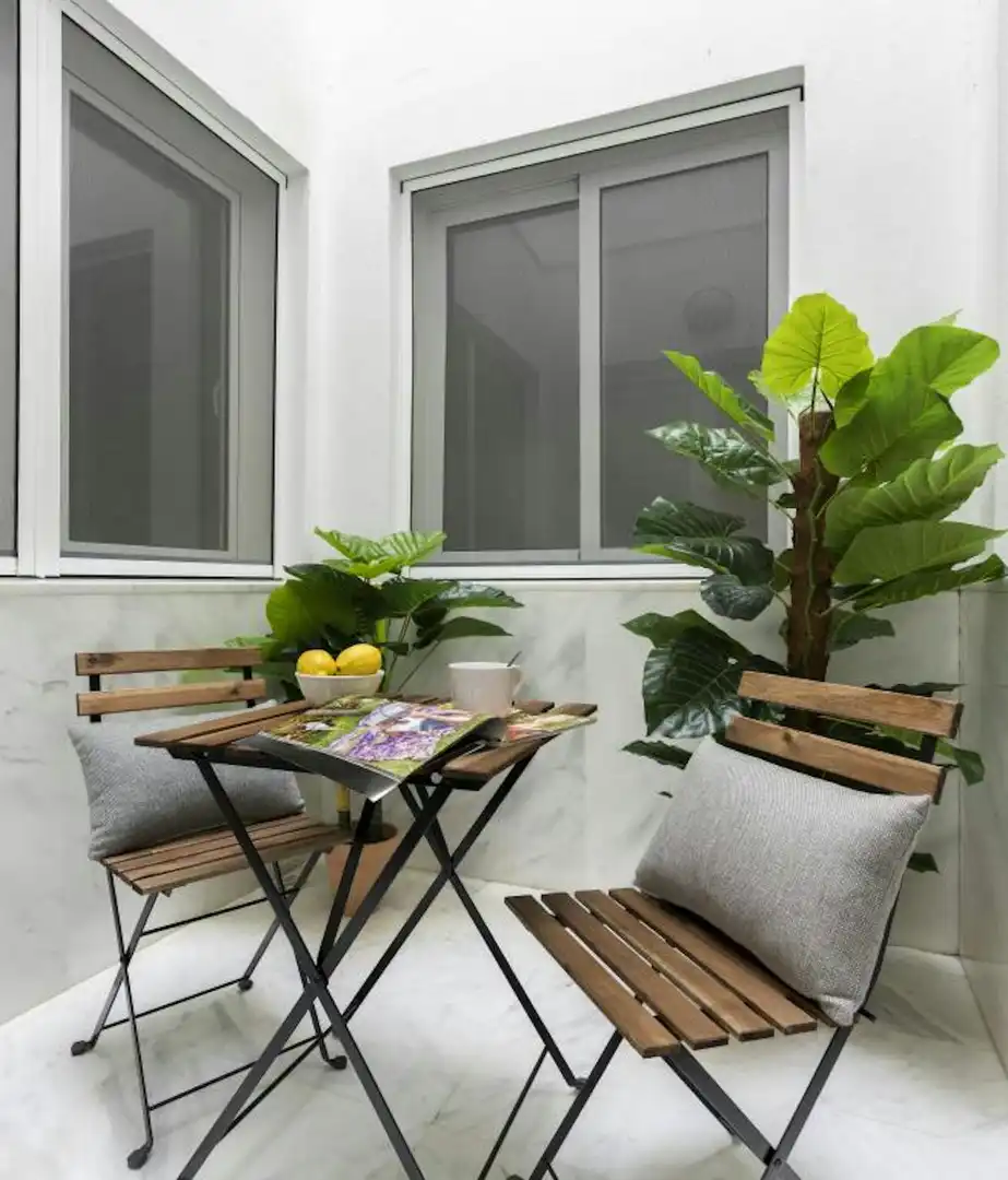 Terraza de Piso de alquiler en Sevilla con Aire acondicionado, Calefacción y Lavadora