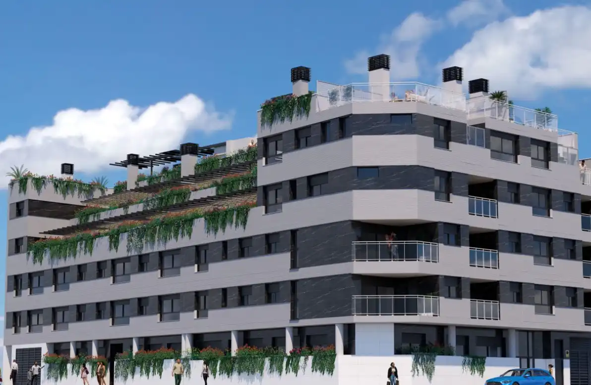 Außenansicht von Wohnung zum Verkauf in Castellón de la Plana / Castelló de la Plana mit Klimaanlage, Heizung und Abstellraum