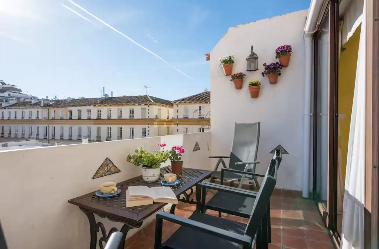 Terrasse von Wohnungen zur Miete in Málaga mit Klimaanlage, Heizung und Parkett