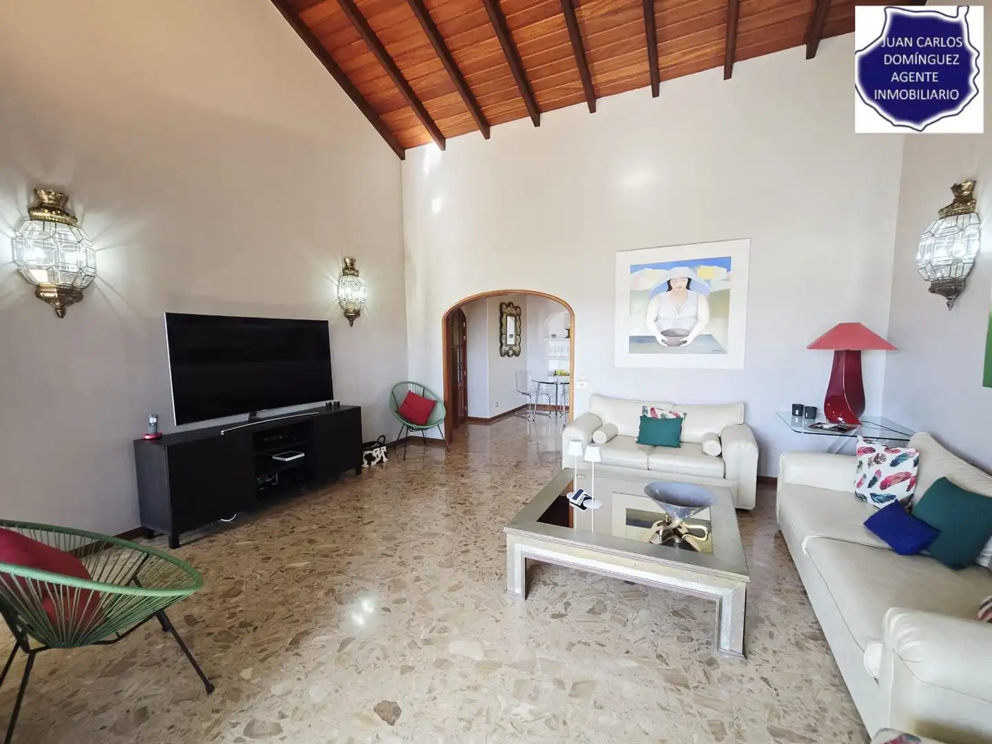 Sala de estar de Casa o chalet de alquiler en San Bartolomé de Tirajana con Aire acondicionado, Jardín privado y Terraza