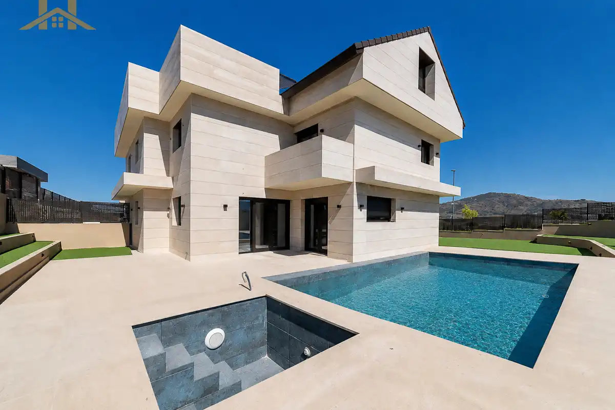 Swimming pool of Houses for sale in Miraflores de la Sierra  with Heating, Private garden and Storage room
