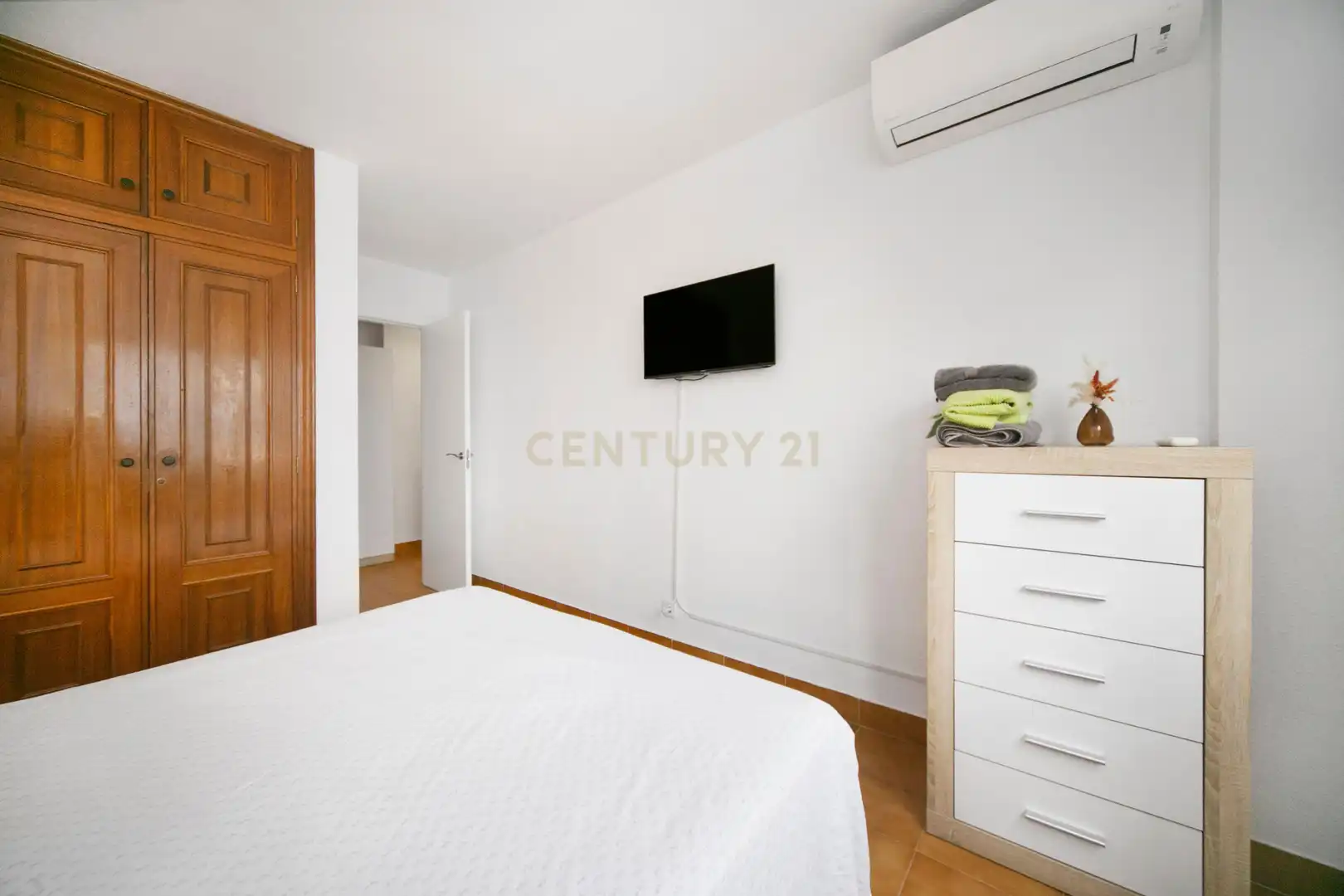 Dormitori de Apartament de lloguer en Calpe / Calp amb Aire condicionat, Rentadora i Microones