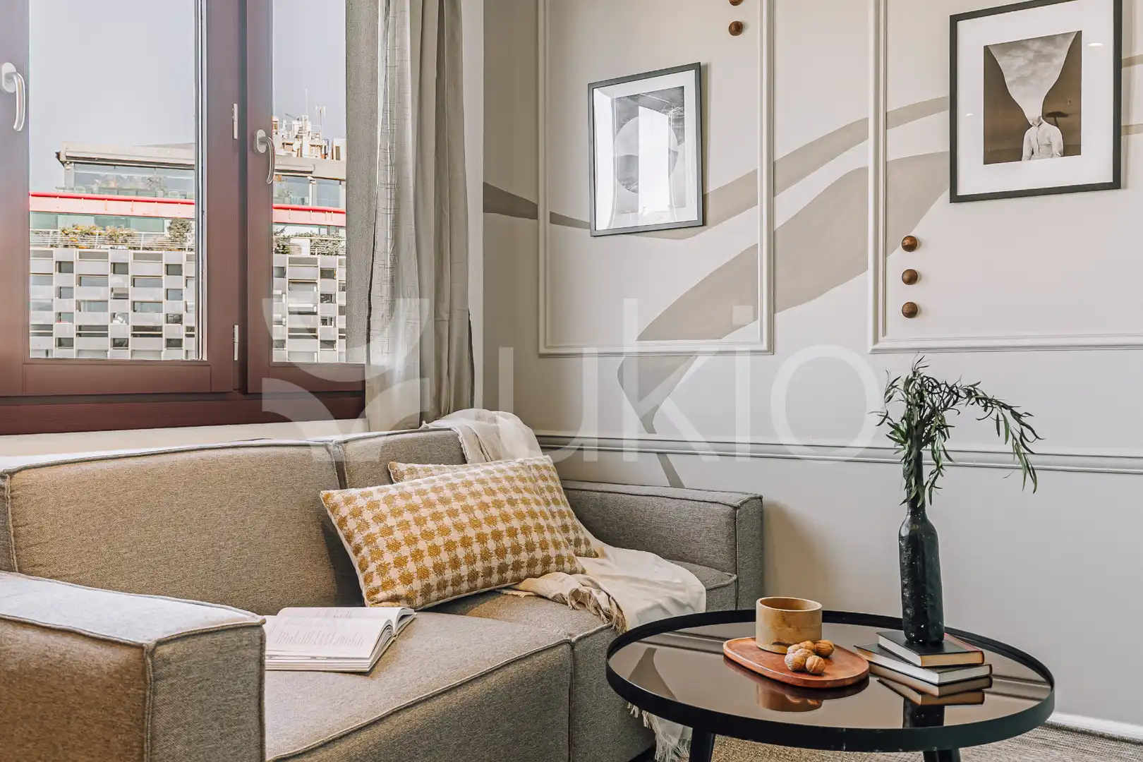 Sala d'estar de Apartament de lloguer en Barcelona amb Aire condicionat, Calefacció i Moblat