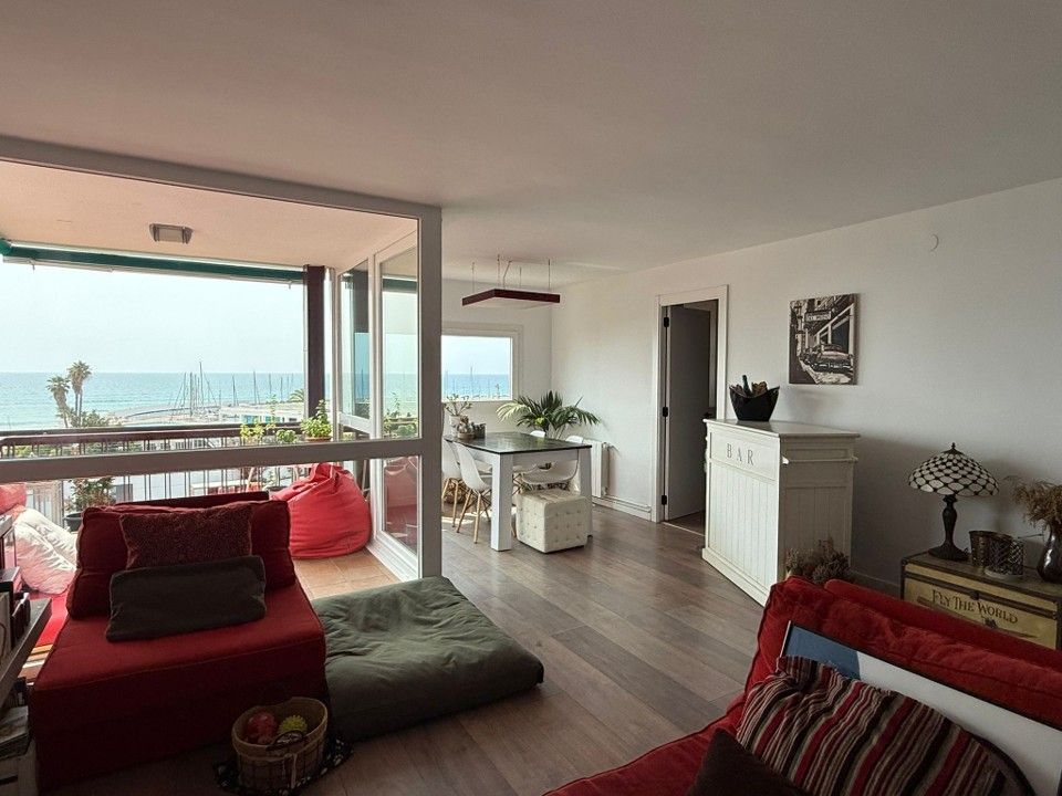 Living room of Attic for sale in Sant Andreu de Llavaneres  with Air Conditioner, Heating and Parquet flooring