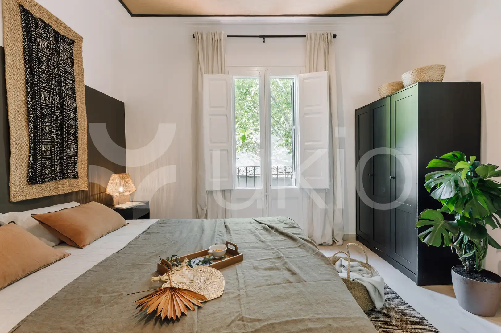 Habitación de Apartamento de alquiler en Barcelona con Aire acondicionado, Calefacción y Amueblado