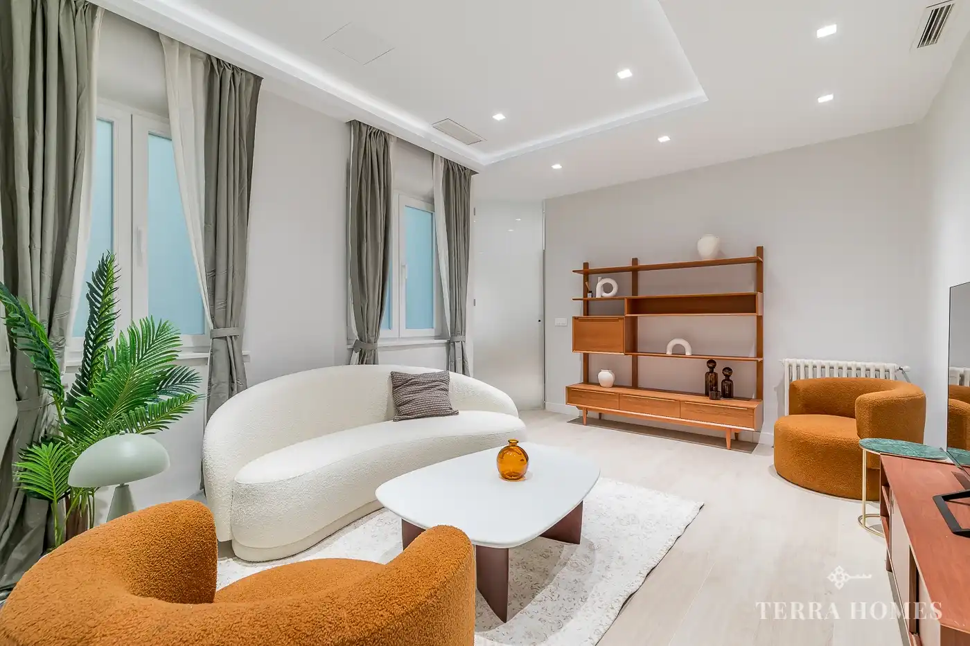 Sala de estar de Apartamento de alquiler en Madrid con Aire acondicionado, Amueblado y Internet