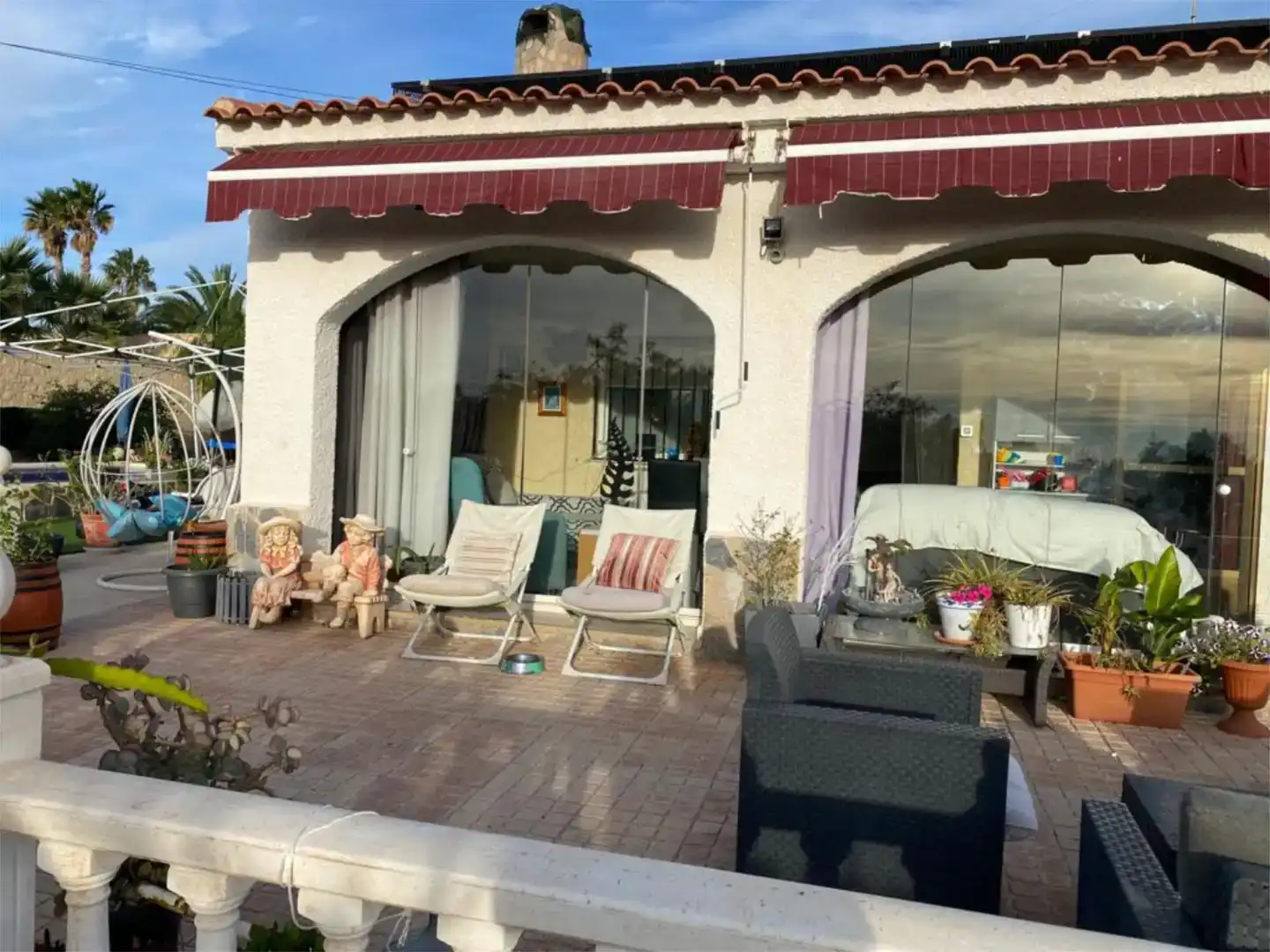 Terrassa de Casa o xalet en venda en Mutxamel amb Aire condicionat, Piscina i Balcó