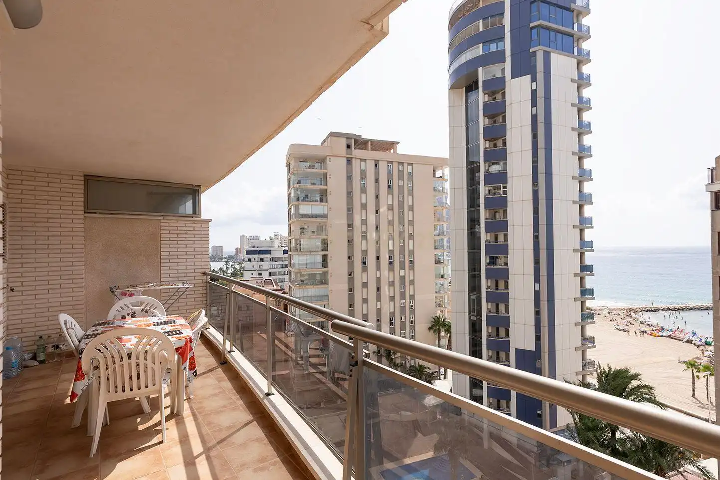 Terraza de Apartamento de alquiler en Calpe / Calp con Aire acondicionado y Piscina comunitaria