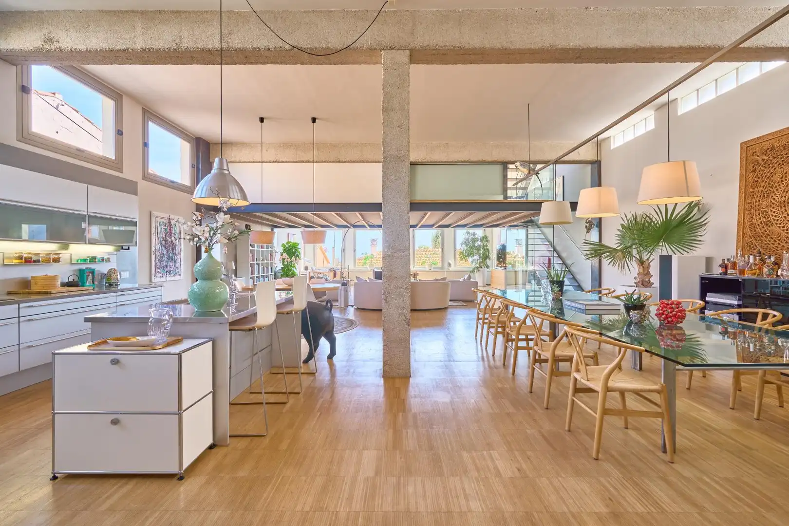 Dining room of Houses for sale in  Palma de Mallorca  with Air Conditioner, Heating and Parquet flooring