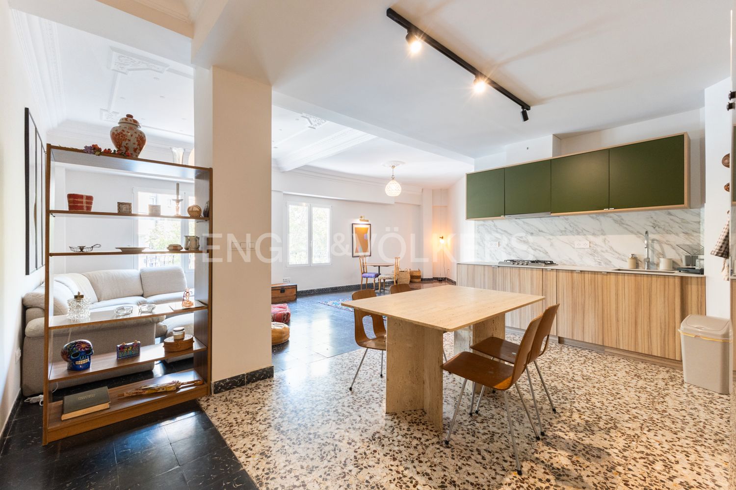Cuina de Apartament de lloguer en  Valencia Capital amb Aire condicionat, Calefacció i Terrassa