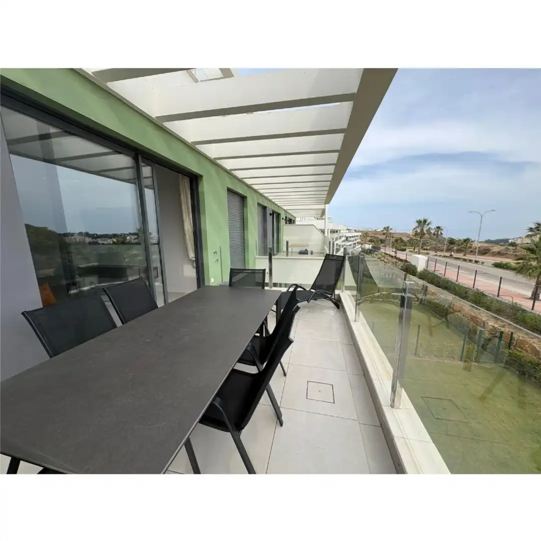 Terraza de Apartamento de alquiler en Mijas con Aire acondicionado y Piscina comunitaria