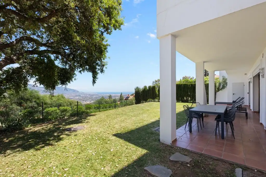 Vista exterior de Planta baja en venta en Ojén con Aire acondicionado, Jardín privado y Terraza