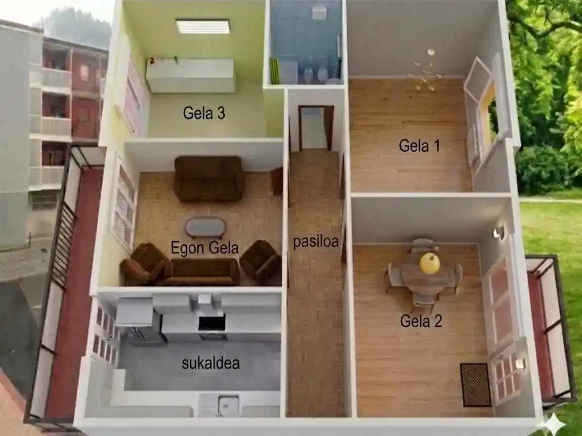 Piso en venta en Alegia con Parquet y Balcón