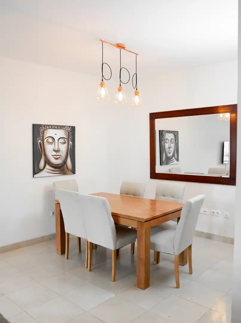 Dining room of Flat for sale in Benahavís  with Air Conditioner, Heating and Private garden