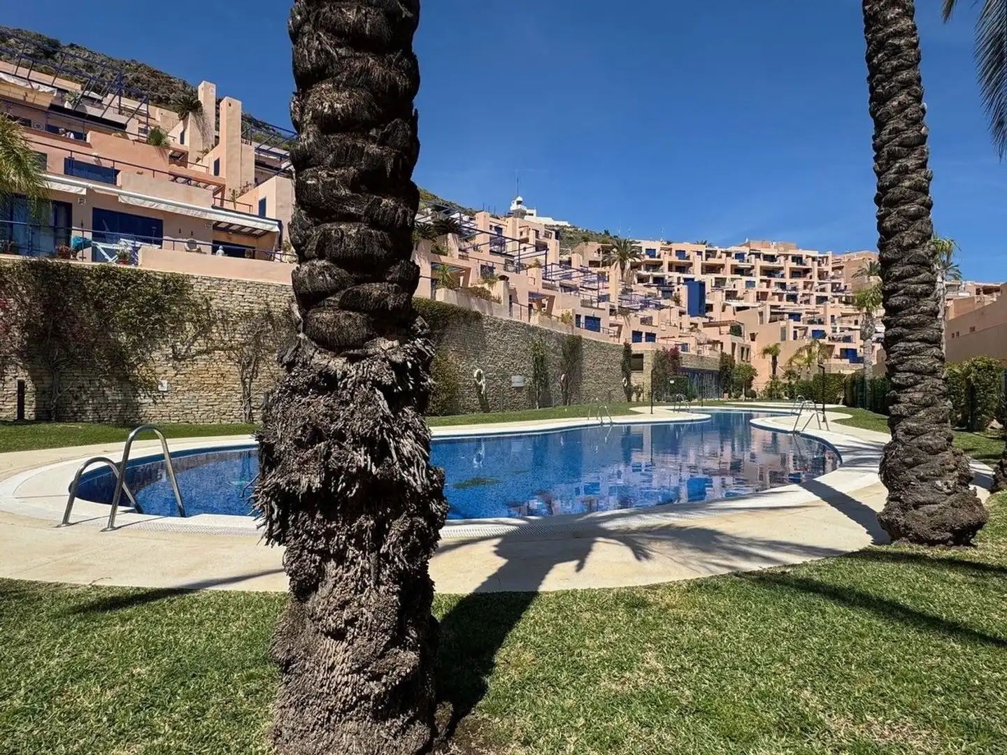 Vista exterior de Piso en venta en Mojácar con Aire acondicionado, Terraza y Piscina