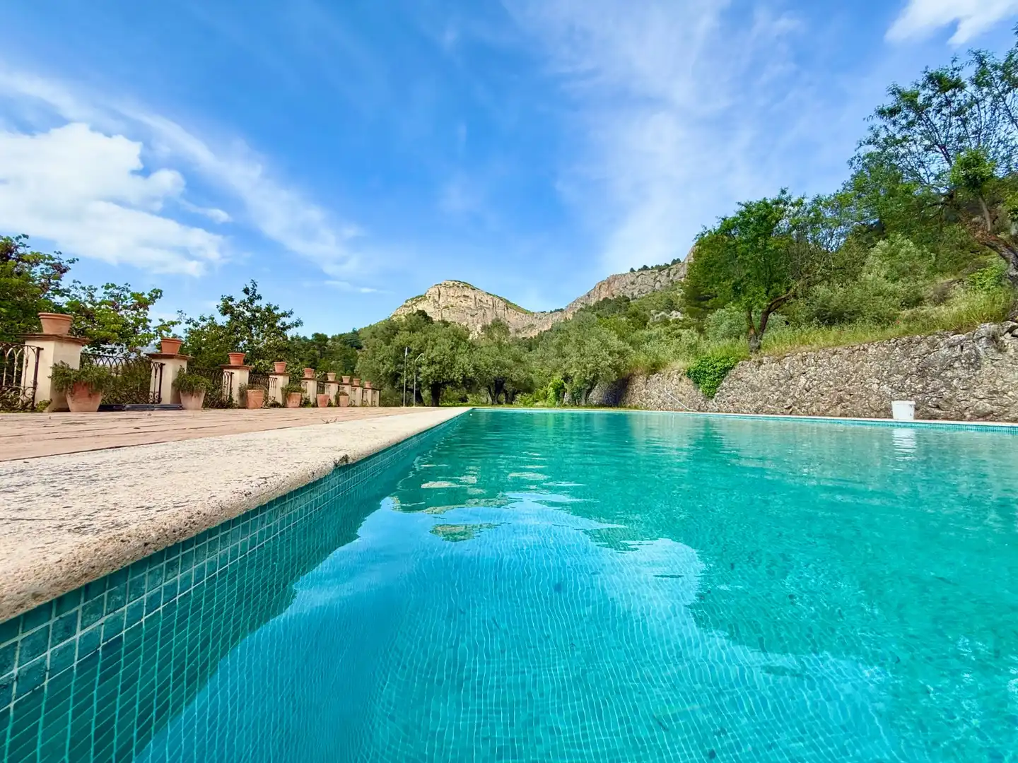 Piscina de Finca rústica en venda en Alcoleja amb Aire condicionat, Jardí privat i Terrassa