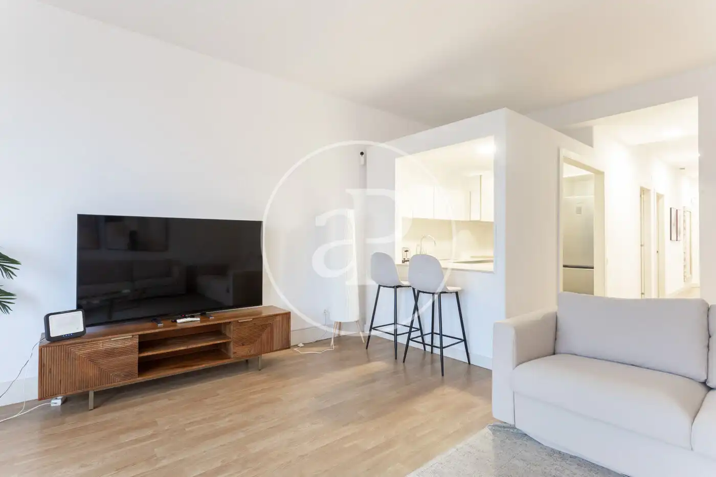 Wohnzimmer von Wohnung zur Miete in Barcelona mit Klimaanlage, Heizung und Möbliert