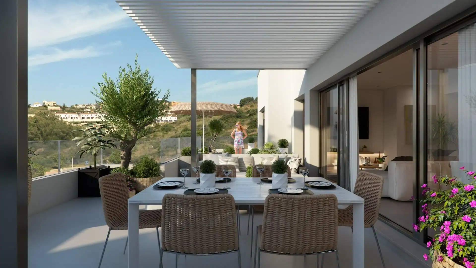 Terraza de Apartamento en venta en Casares con Jardín privado, Terraza y Piscina comunitaria