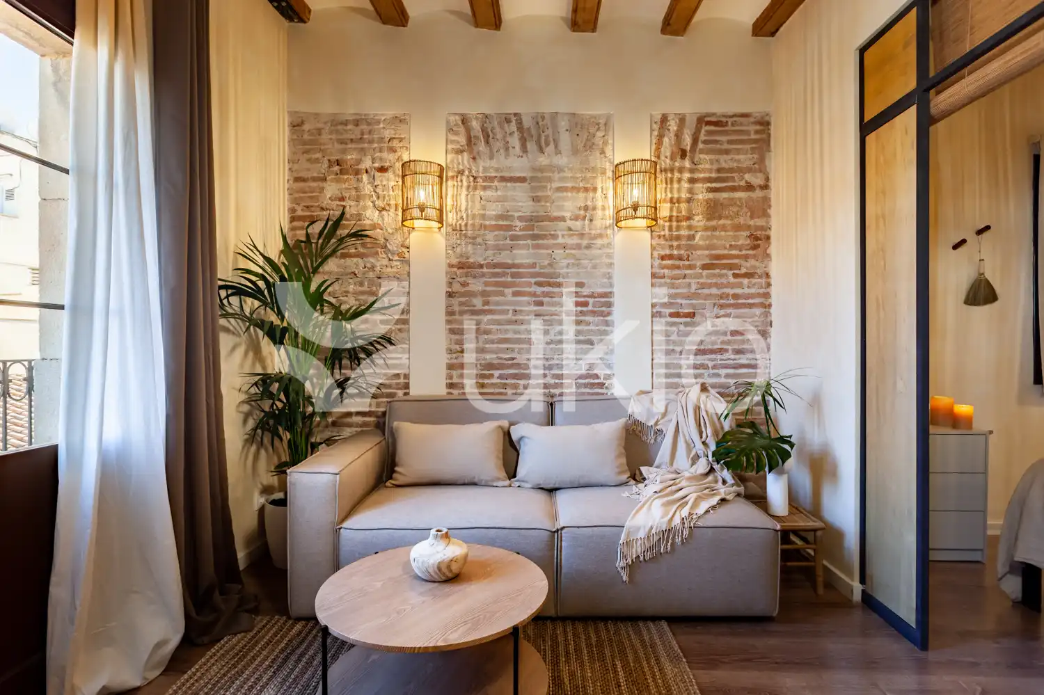 Living room of Study for rent in Barcelona  with Air Conditioner, Heating and Terrace