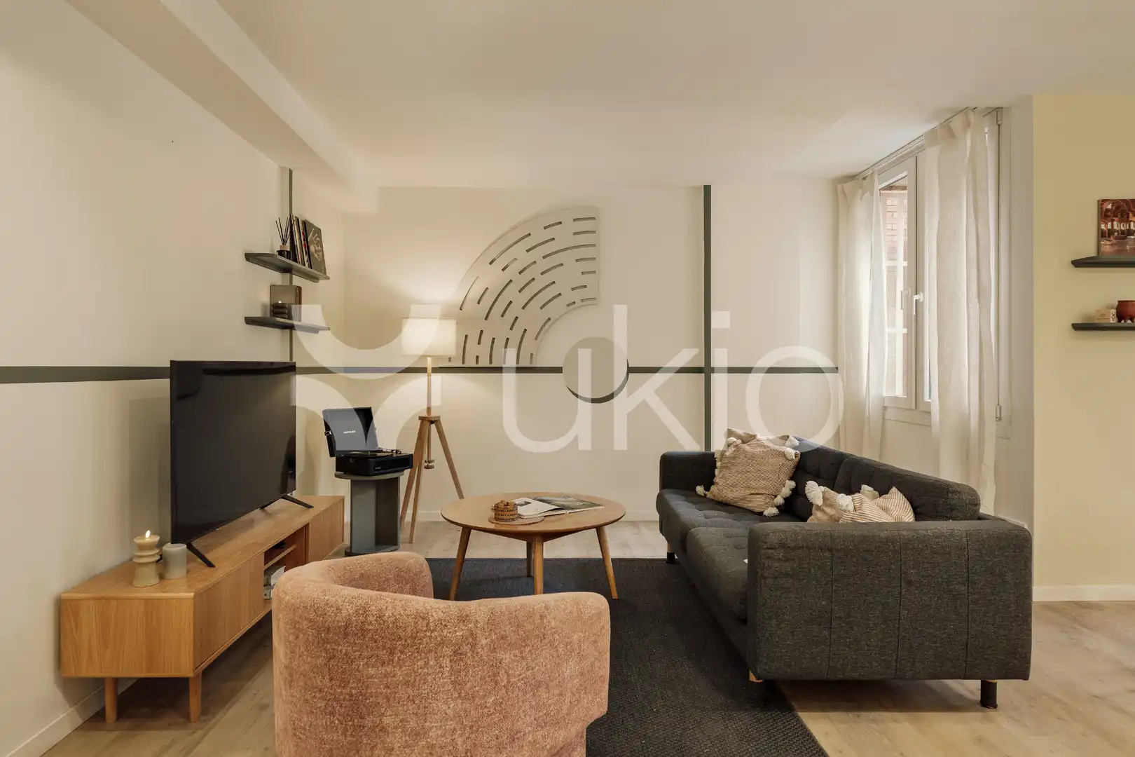 Wohnzimmer von Wohnungen zur Miete in Barcelona mit Klimaanlage, Heizung und Möbliert