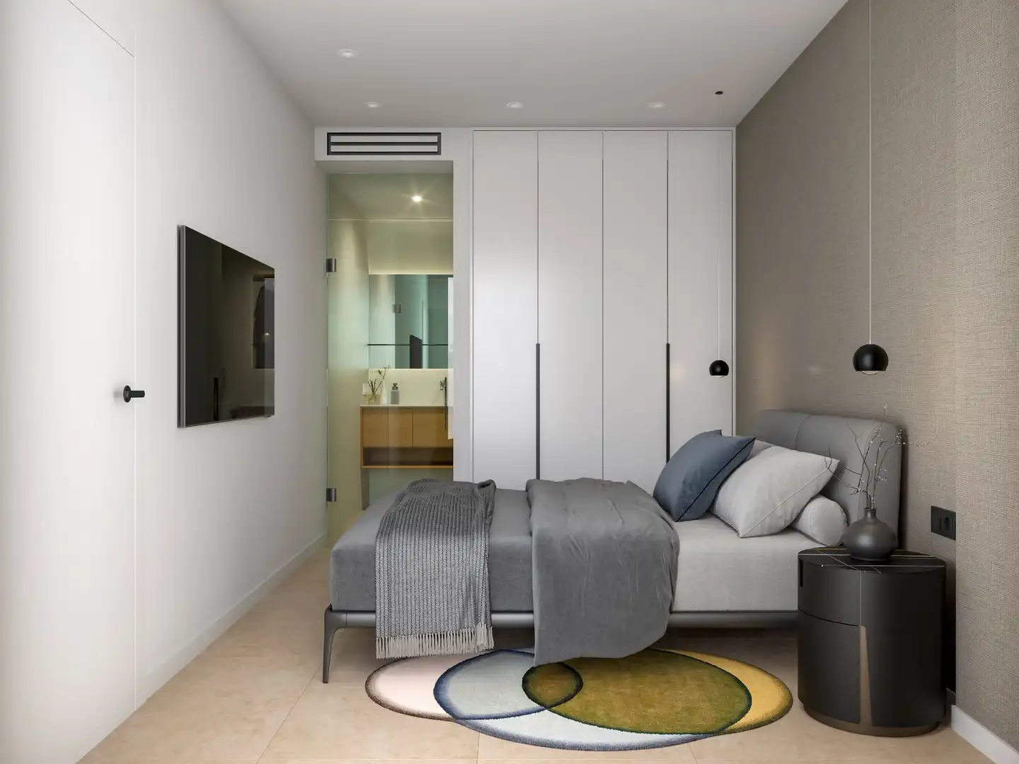 Dormitori de Apartament en venda en Elche / Elx amb Aire condicionat, Terrassa i Moblat