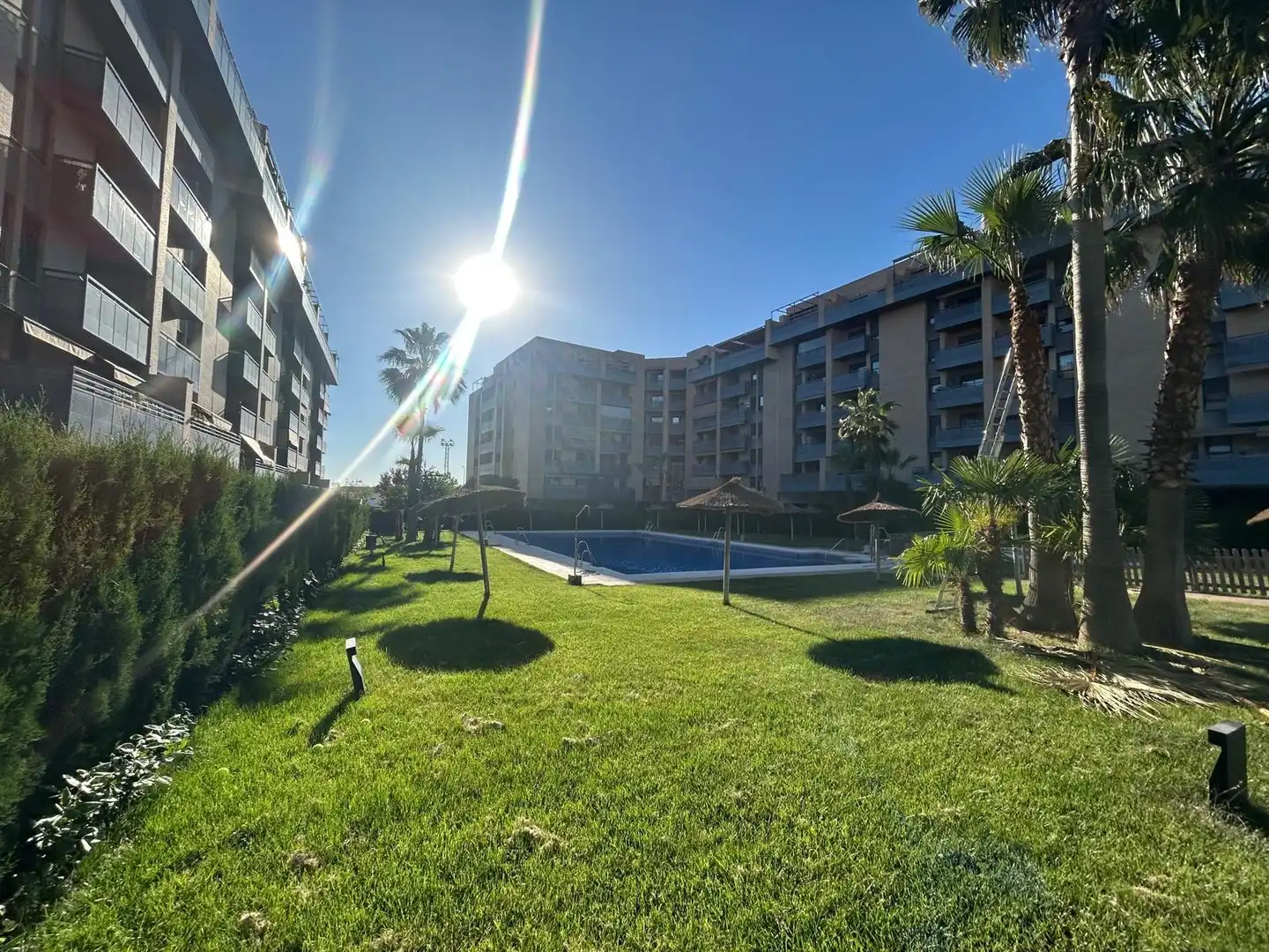 Swimming pool of Flat for rent in Granada  with Air Conditioner, Heating and Private garden