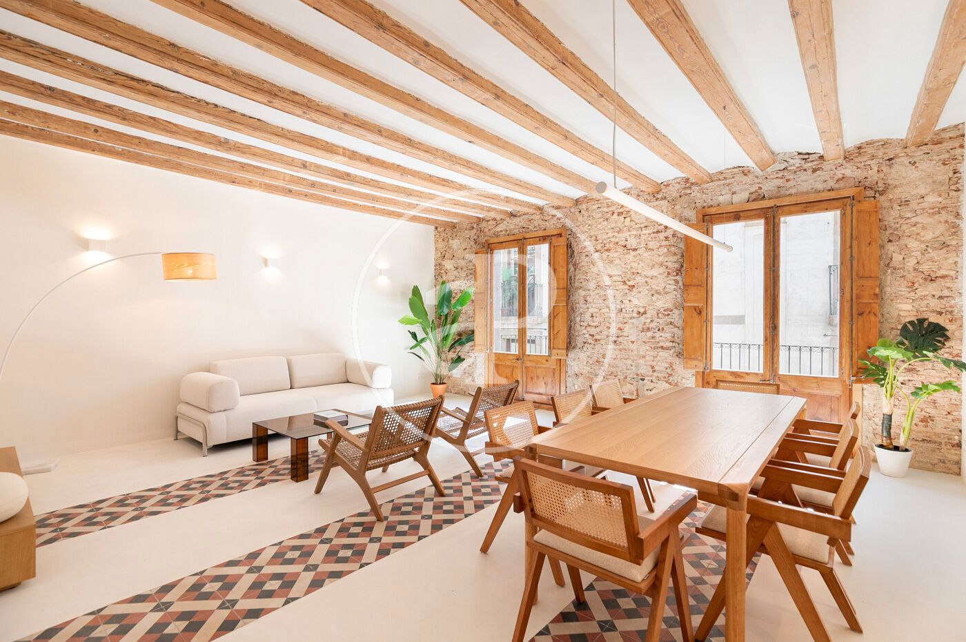 Sala d'estar de Pis en venda en  Barcelona Capital amb Calefacció, Moblat i Balcó