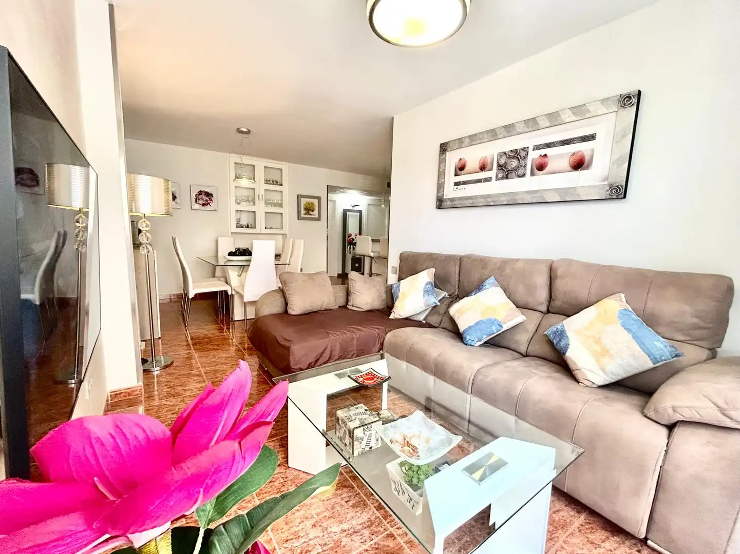 Wohnzimmer von Wohnung zum Verkauf in El Ejido mit Klimaanlage, Heizung und Terrasse