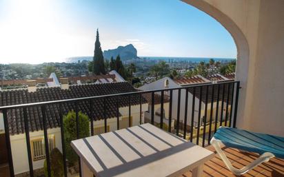 Exterior view of Single-family semi-detached for sale in Calpe / Calp  with Air Conditioner, Private garden and Terrace