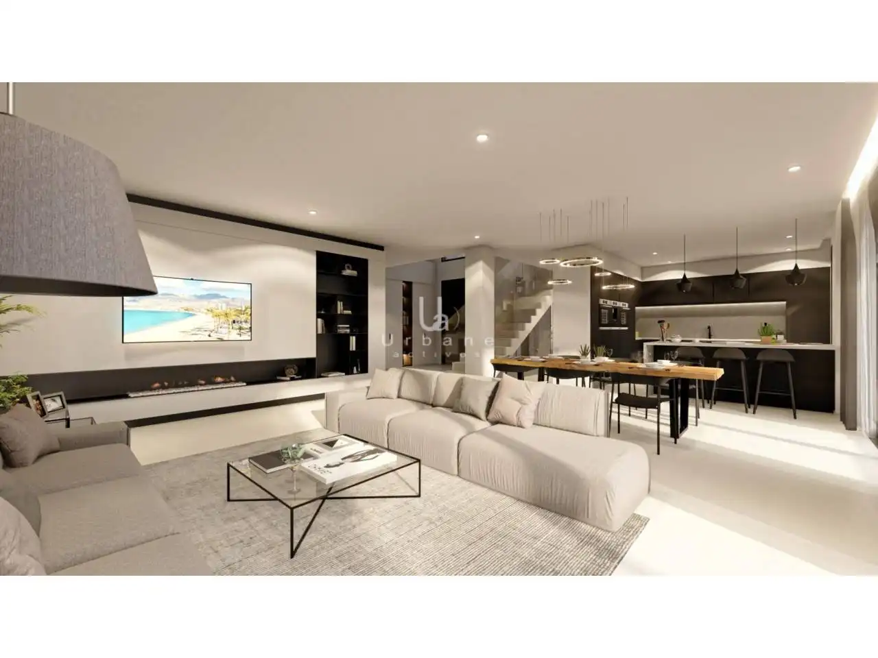 Sala de estar de Casa o chalet en venta en Altea con Aire acondicionado, Jardín privado y Terraza